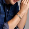 Ellis Two-Tone Stainless Steel ID Bracelet