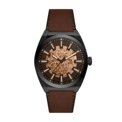 Everett Automatic Dark Brown LiteHide™ Leather Watch Everett Automatic Dark Brown LiteHide™ Leather Watch