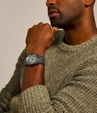 Everett Automatic Smoke Stainless Steel Watch