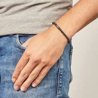Everett Black Semi-Precious Bracelet Everett Black Semi-Precious Bracelet