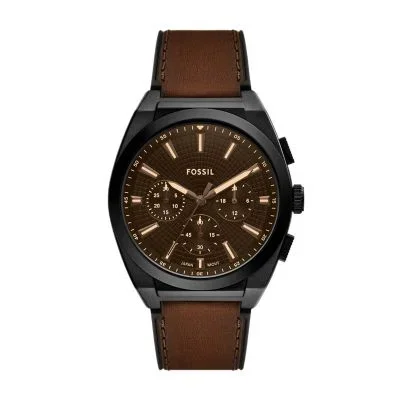 Everett Chronograph Brown Leather Watch Everett Chronograph Brown Leather Watch