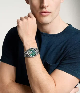 Everett Three-Hand Date Stainless Steel Watch