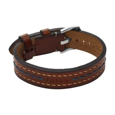 Everett Topstitch Brown Leather Strap Bracelet Everett Topstitch Brown Leather Strap Bracelet