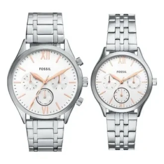 Fenmore Multifunction Silver-Tone Bracelet Watch Set