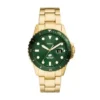 Fossil Blue Dive Three-Hand Date Gold-Tone Stainless Steel Watch Fossil Blue Dive Three-Hand Date Gold-Tone Stainless Steel Watch