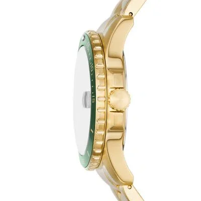 Fossil Blue Dive Three-Hand Date Gold-Tone Stainless Steel Watch Fossil Blue Dive Three-Hand Date Gold-Tone Stainless Steel Watch