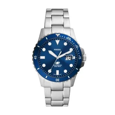 Fossil Blue Dive Three-Hand Date Stainless Steel Watch Fossil Blue Dive Three-Hand Date Stainless Steel Watch