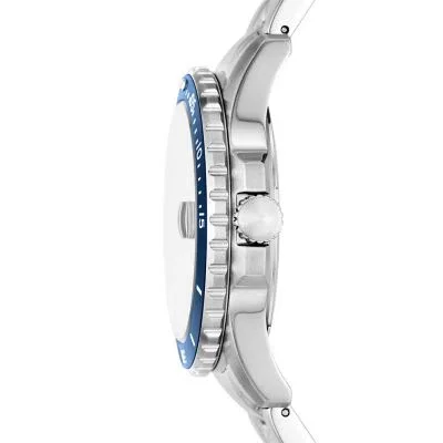 Fossil Blue Dive Three-Hand Date Stainless Steel Watch Fossil Blue Dive Three-Hand Date Stainless Steel Watch
