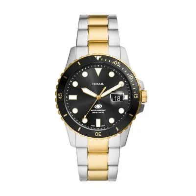 Fossil Blue Dive Three-Hand Date Two-Tone Stainless Steel Watch Fossil Blue Dive Three-Hand Date Two-Tone Stainless Steel Watch