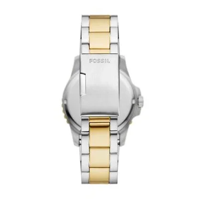 Fossil Blue Dive Three-Hand Date Two-Tone Stainless Steel Watch Fossil Blue Dive Three-Hand Date Two-Tone Stainless Steel Watch