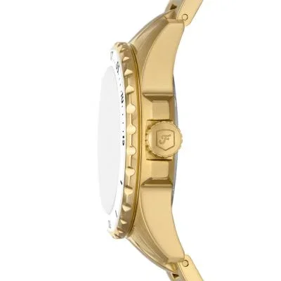 Fossil Blue Dive Three-Hand Gold-Tone Stainless Steel Watch Fossil Blue Dive Three-Hand Gold-Tone Stainless Steel Watch