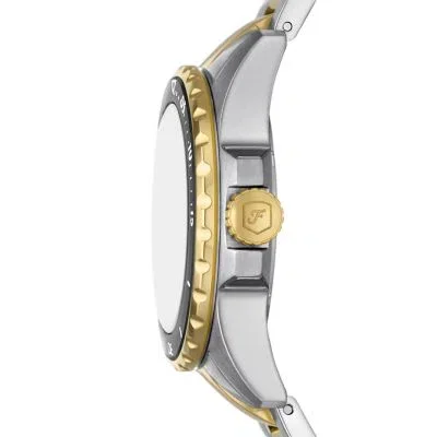 Fossil Blue Dive Three-Hand Two-Tone Stainless Steel Watch Fossil Blue Dive Three-Hand Two-Tone Stainless Steel Watch