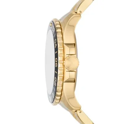 Fossil Blue GMT Gold-Tone Stainless Steel Watch Fossil Blue GMT Gold-Tone Stainless Steel Watch