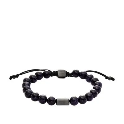 Galaxy Beads Navy Reconstructed Sandstone Beaded Bracelet Galaxy Beads Navy Reconstructed Sandstone Beaded Bracelet