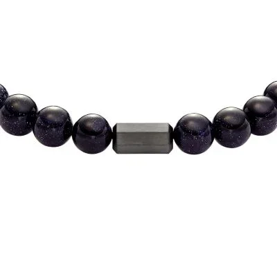 Galaxy Beads Navy Reconstructed Sandstone Beaded Bracelet Galaxy Beads Navy Reconstructed Sandstone Beaded Bracelet