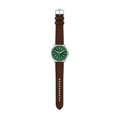 Garrett Multifunction Brown Leather Watch Garrett Multifunction Brown Leather Watch