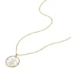 Gemini Sutton Zodiac Gold-Tone Stainless Steel White Mother-of-Pearl Pendant Necklace Gemini Sutton Zodiac Gold-Tone Stainless Steel White Mother-of-Pearl Pendant Necklace