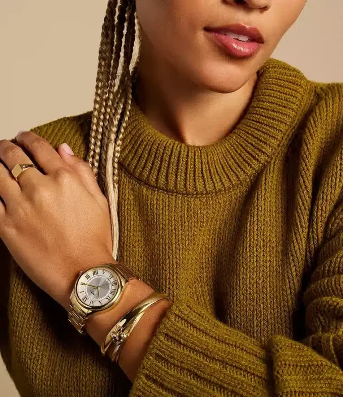 Gilmore Three-Hand Date Gold-Tone Stainless Steel Watch Gilmore Three-Hand Date Gold-Tone Stainless Steel Watch