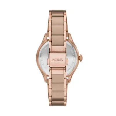 Gilmore Three-Hand Date Rose Gold-Tone and Brown Ceramic Watch Gilmore Three-Hand Date Rose Gold-Tone and Brown Ceramic Watch