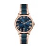 Gilmore Three-Hand Date Rose Gold-Tone and Navy Ceramic Watch Gilmore Three-Hand Date Rose Gold-Tone and Navy Ceramic Watch