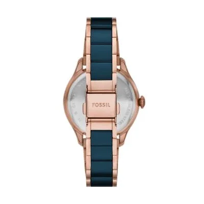 Gilmore Three-Hand Date Rose Gold-Tone and Navy Ceramic Watch Gilmore Three-Hand Date Rose Gold-Tone and Navy Ceramic Watch
