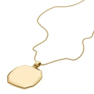 Harlow Gold-Tone Stainless Steel Pendant Necklace Harlow Gold-Tone Stainless Steel Pendant Necklace