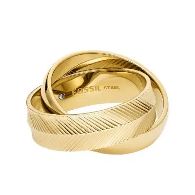 Harlow Interlocking Links Gold-Tone Stainless Steel Band Ring Harlow Interlocking Links Gold-Tone Stainless Steel Band Ring