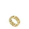 Harlow Linear Texture Chain Gold-Tone Stainless Steel Band Ring Harlow Linear Texture Chain Gold-Tone Stainless Steel Band Ring