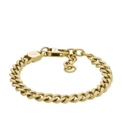 Harlow Linear Texture Chain Gold-Tone Stainless Steel Bracelet Harlow Linear Texture Chain Gold-Tone Stainless Steel Bracelet