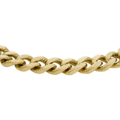 Harlow Linear Texture Chain Gold-Tone Stainless Steel Bracelet Harlow Linear Texture Chain Gold-Tone Stainless Steel Bracelet