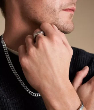 Harlow Linear Texture Chain Stainless Steel Necklace