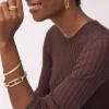 Harlow Linear Texture Gold-Tone Stainless Steel Bangle Bracelet Harlow Linear Texture Gold-Tone Stainless Steel Bangle Bracelet