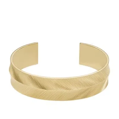 Harlow Linear Texture Gold-Tone Stainless Steel Cuff Bracelet Harlow Linear Texture Gold-Tone Stainless Steel Cuff Bracelet