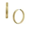 Harlow Linear Texture Gold-Tone Stainless Steel Hoop Earrings Harlow Linear Texture Gold-Tone Stainless Steel Hoop Earrings
