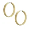 Harlow Linear Texture Gold-Tone Stainless Steel Hoop Earrings Harlow Linear Texture Gold-Tone Stainless Steel Hoop Earrings