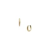Harlow Linear Texture Gold-Tone Stainless Steel Hoop Earrings Harlow Linear Texture Gold-Tone Stainless Steel Hoop Earrings