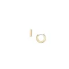 Harlow Linear Texture Gold-Tone Stainless Steel Hoop Earrings Harlow Linear Texture Gold-Tone Stainless Steel Hoop Earrings