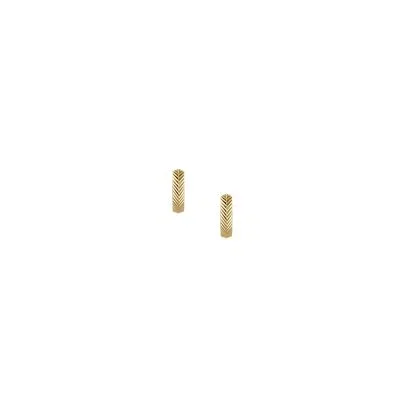 Harlow Linear Texture Gold-Tone Stainless Steel Hoop Earrings Harlow Linear Texture Gold-Tone Stainless Steel Hoop Earrings