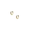 Harlow Linear Texture Gold-Tone Stainless Steel Hoop Earrings Harlow Linear Texture Gold-Tone Stainless Steel Hoop Earrings