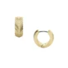 Harlow Linear Texture Gold-Tone Stainless Steel Huggie Hoop Earrings Harlow Linear Texture Gold-Tone Stainless Steel Huggie Hoop Earrings