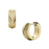 Harlow Linear Texture Gold-Tone Stainless Steel Huggie Hoop Earrings Harlow Linear Texture Gold-Tone Stainless Steel Huggie Hoop Earrings