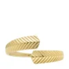 Harlow Linear Texture Gold-Tone Stainless Steel Wrap Ring Harlow Linear Texture Gold-Tone Stainless Steel Wrap Ring