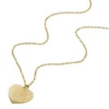 Harlow Linear Texture Heart Gold-Tone Stainless Steel Pendant Necklace Harlow Linear Texture Heart Gold-Tone Stainless Steel Pendant Necklace