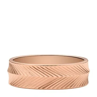 Harlow Linear Texture Rose Gold-Tone Stainless Steel Band Ring Harlow Linear Texture Rose Gold-Tone Stainless Steel Band Ring