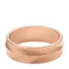 Harlow Linear Texture Rose Gold-Tone Stainless Steel Band Ring Harlow Linear Texture Rose Gold-Tone Stainless Steel Band Ring