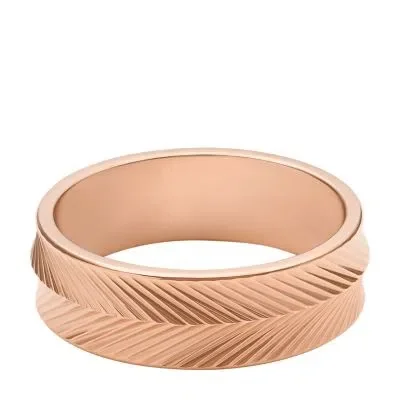 Harlow Linear Texture Rose Gold-Tone Stainless Steel Band Ring Harlow Linear Texture Rose Gold-Tone Stainless Steel Band Ring