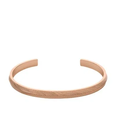 Harlow Linear Texture Rose Gold-Tone Stainless Steel Cuff Bracelet Harlow Linear Texture Rose Gold-Tone Stainless Steel Cuff Bracelet