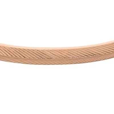 Harlow Linear Texture Rose Gold-Tone Stainless Steel Cuff Bracelet Harlow Linear Texture Rose Gold-Tone Stainless Steel Cuff Bracelet