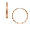 Harlow Linear Texture Rose Gold-Tone Stainless Steel Hoop Earrings Harlow Linear Texture Rose Gold-Tone Stainless Steel Hoop Earrings