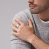 Harlow Linear Texture Stainless Steel Band Ring Harlow Linear Texture Stainless Steel Band Ring